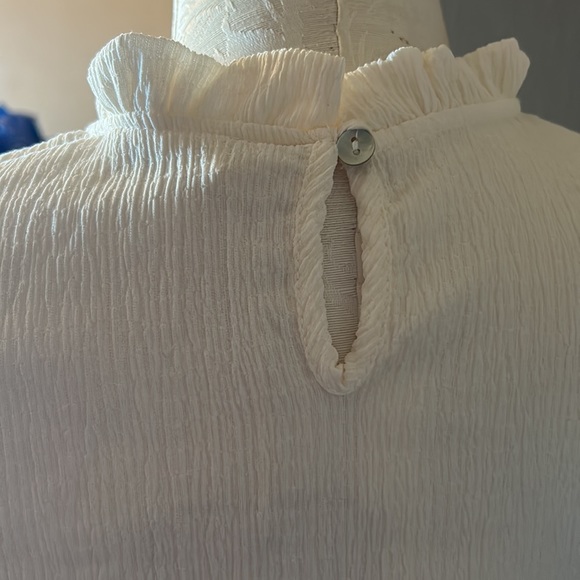 White Ruffle Layering Tank - Picture 7 of 8